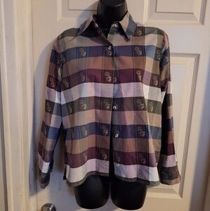 Alfred dunner button-down blouse size 6p